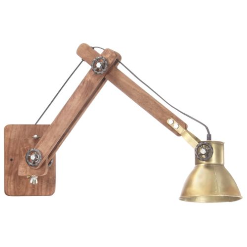 Стенна лампа, индустриален стил, месинг, кръгла, E27