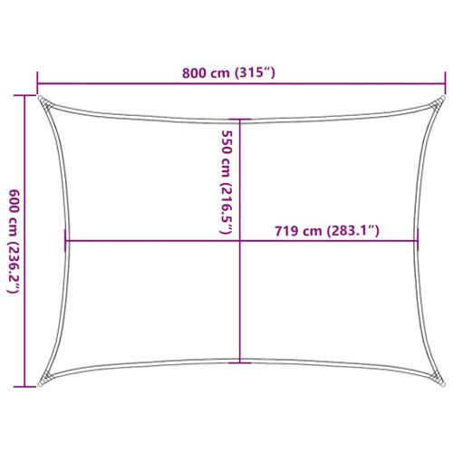 Платно-сенник, 160 г/м², таупе, 6x8 м, HDPE