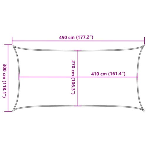 Платно-сенник, 160 г/м², правоъгълно, светлосиво, 3x4,5 м, HDPE