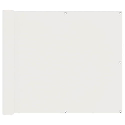 Балконен екран 100 x 1000 cm Оксфордска тъкан Правоъгълна Бял