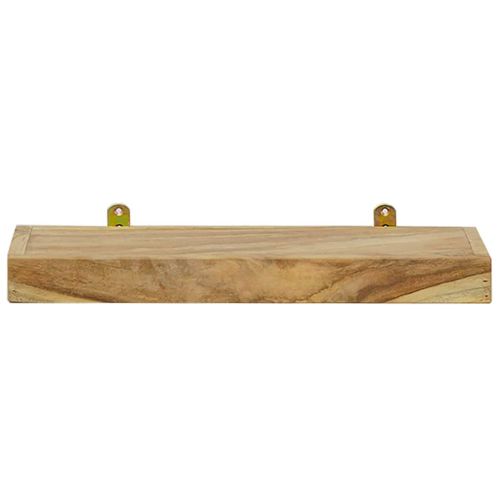Стенни рафтове 2 бр 40x15x4 см тиково дърво масив