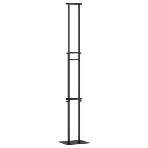Стендове за търговски прояви 2 бр. Черно 30 x 23,5 x 210 см