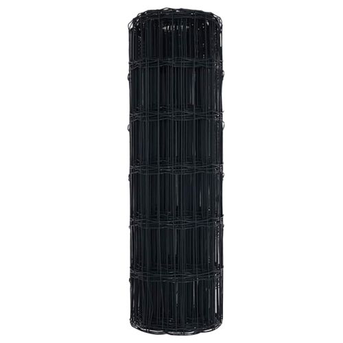 Европейска ограда Сив 0,8 x 25 m Желязо с PVC покритие