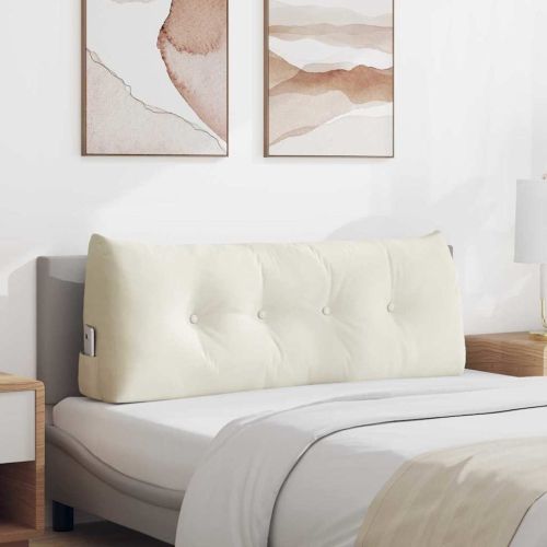 Възглавница за гръб Крем 120 x 24 x 50 см Кадифе