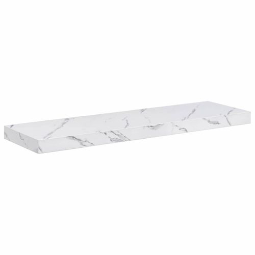 Стенен рафт Монтиране на стена Бял мрамор 90 x 23,5 x 3,8 cm