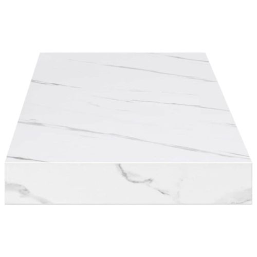 Стенен рафт Монтиране на стена Бял мрамор 90 x 23,5 x 3,8 cm