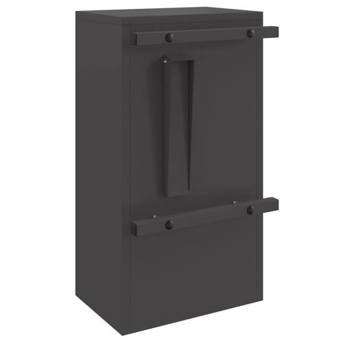 Пощенска кутия със съхранение Черно 30 x 20 x 55 см Стомана