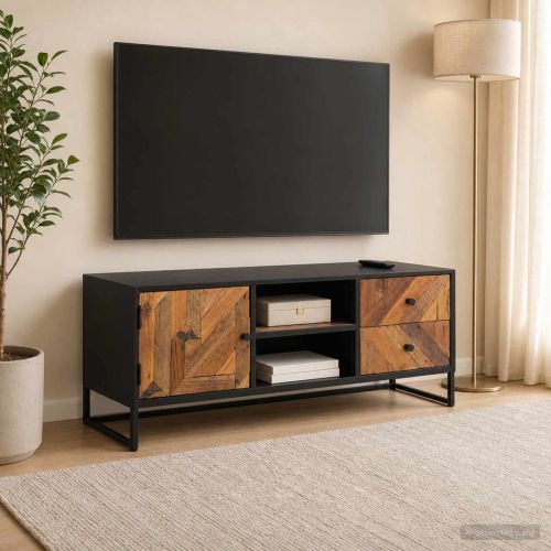 ТВ шкаф с чекмедже със съхранение с врата 105 x 30 x 40 см