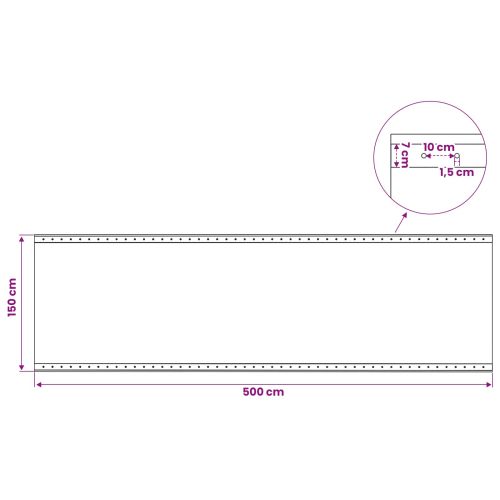 Платно с детайли 2 бр. Зелено 1,5 x 5 м 260 гсм ПЕ