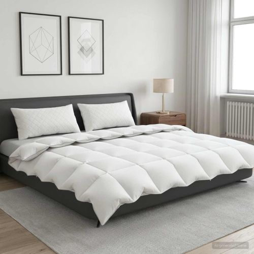 Долен комплект 90% гъши пух FULDA 3 бр. 220 x 240 cm Зима Бяло
