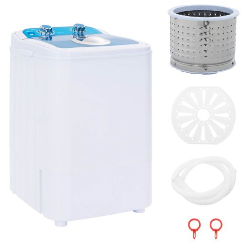 Мини перална машина с един барабан 4,6 кг Синьо и бяло