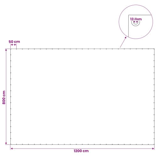 Платно с детайли Зелено 8 x 12 м 140 гсм ПЕ