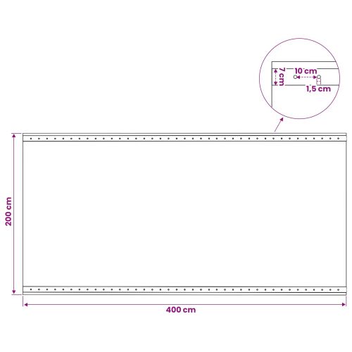 Платно с детайли Зелено 2 x 4 м 260 гсм ПЕ