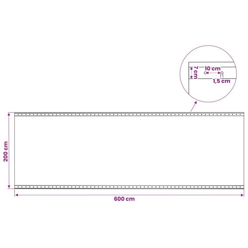 Платно с детайли Зелено 2 x 6 м 260 гсм ПЕ