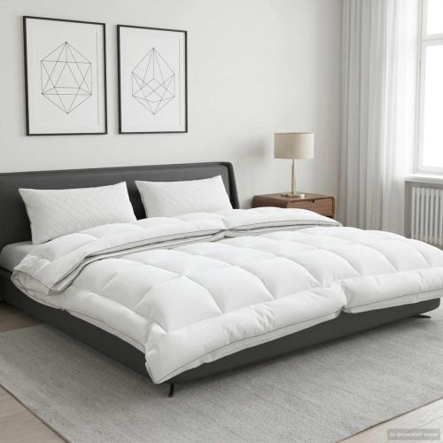 Завивка TRIER 240x260см 4 сезона 140+220GSM Бяло Дизайн 2 в 1