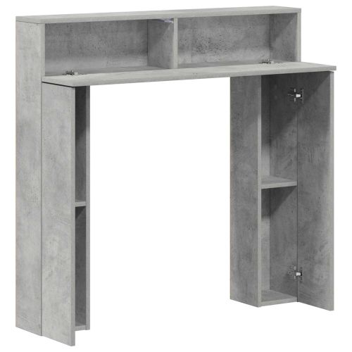 Рамка за камина Бетонно сиво 102 x 18 x 100,5 см