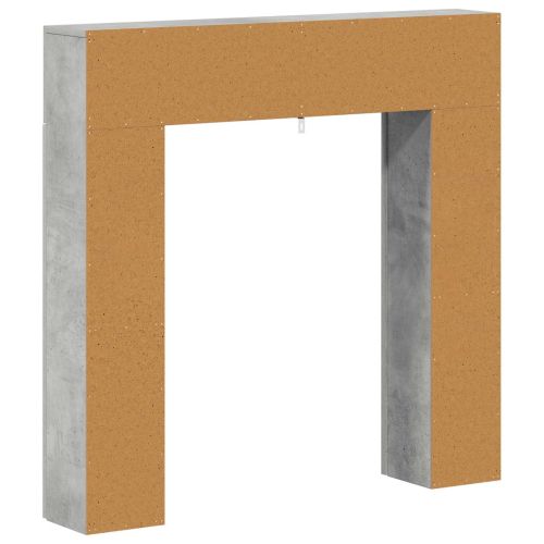 Рамка за камина Бетонно сиво 102 x 18 x 100,5 см