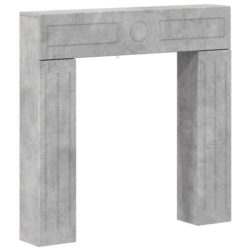 Рамка за камина Бетонно сиво 102 x 18 x 100,5 см