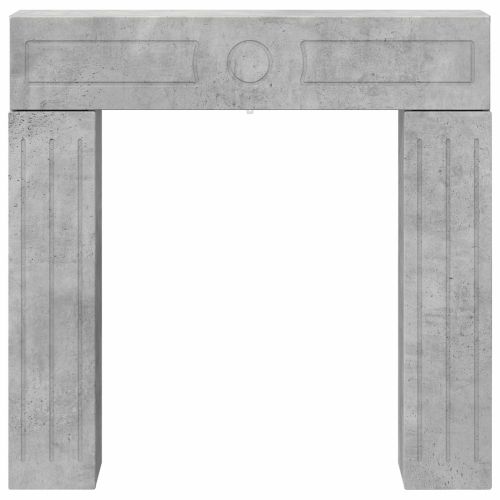 Рамка за камина Бетонно сиво 102 x 18 x 100,5 см