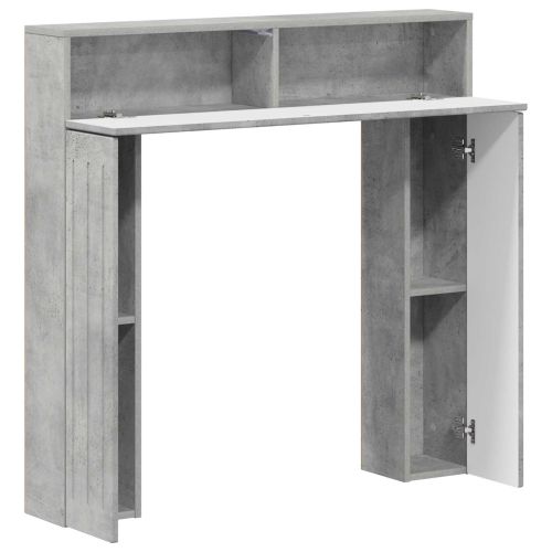 Рамка за камина Бетонно сиво 102 x 18 x 100,5 см
