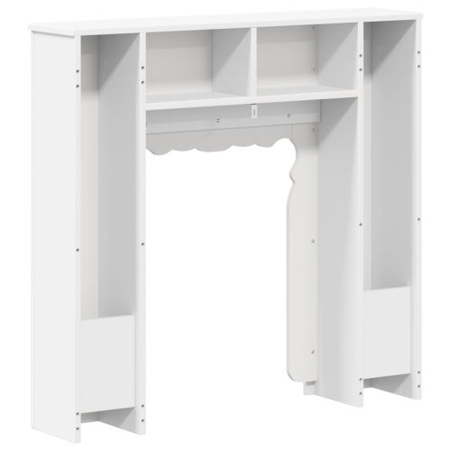Рамка за камина Бяло 93 x 20 x 89 см Инженерна дървесина