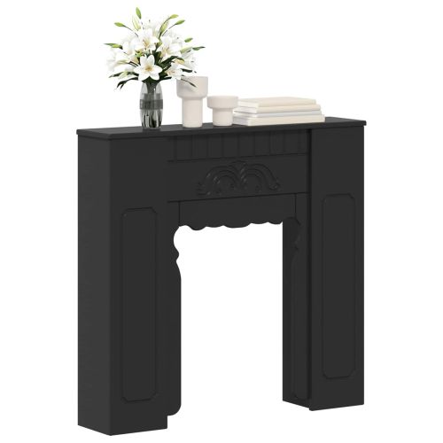 Рамка за камина Черно 93 x 20 x 89 см Инженерна дървесина