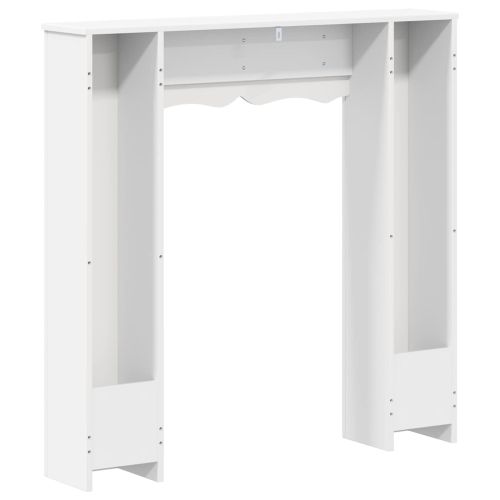 Рамка за камина Бяло 102 x 20 x 102 см Инженерна дървесина