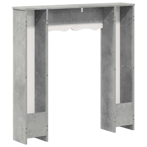 Рамка за камина Бетонно сиво 102 x 20 x 102 см