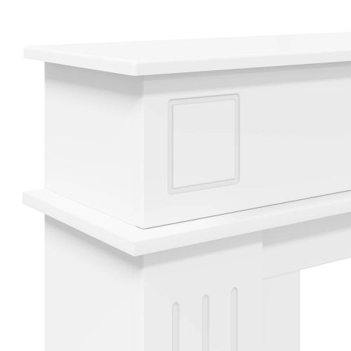 Рамка за камина Бяло 102 x 26 x 100 см Инженерна дървесина