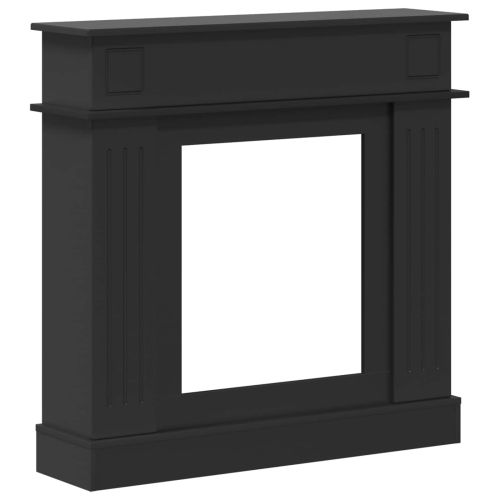 Рамка за камина Черно 102 x 26 x 100 см Инженерна дървесина