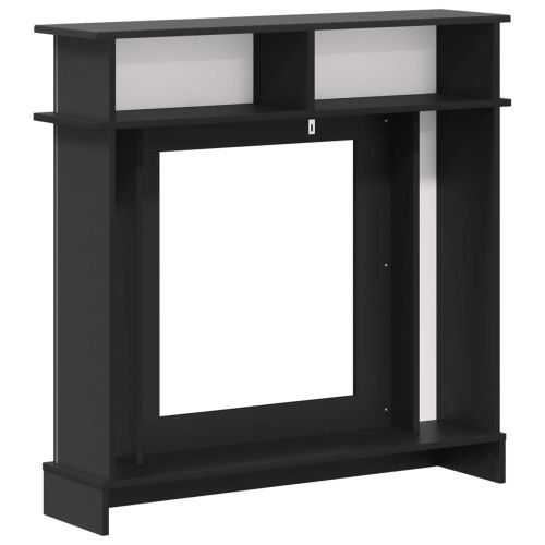 Рамка за камина Черно 102 x 26 x 100 см Инженерна дървесина