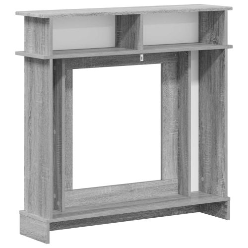 Рамка за камина Сив Сонома 102 x 26 x 100 см