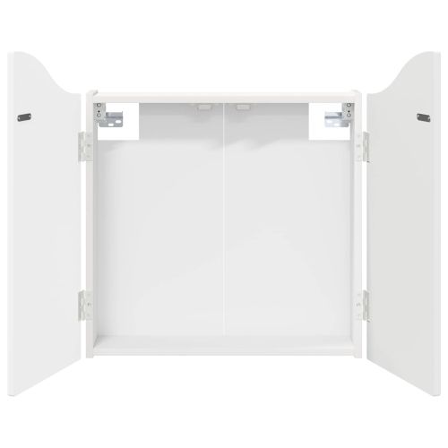 Кабинет за дартборд Бяло 56 x 12 x 63 см Инженерна дървесина