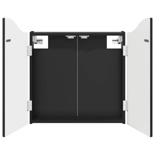Кабинет за дартборд Черно 56 x 12 x 63 см Инженерна дървесина