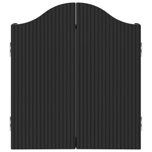 Кабинет за дартборд Черно 56 x 12 x 63 см Инженерна дървесина