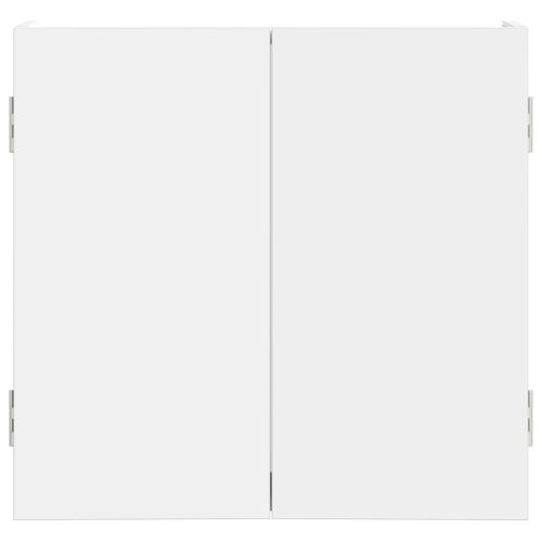 Кабинет за дартборд Бяло 56 x 12 x 53,5 см Инженерна дървесина