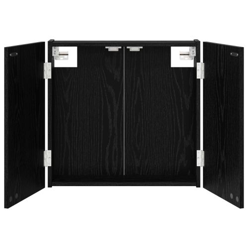 Кабинет за дартборд Черен дъб 56 x 12 x 53,5 см