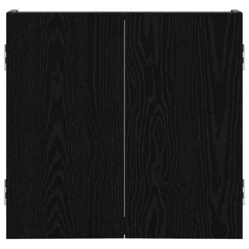 Кабинет за дартборд Черен дъб 56 x 12 x 53,5 см