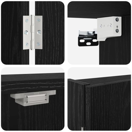 Кабинет за дартборд Черен дъб 56 x 12 x 53,5 см
