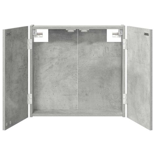 Кабинет за дартборд Бетонно сиво 56 x 12 x 53,5 см
