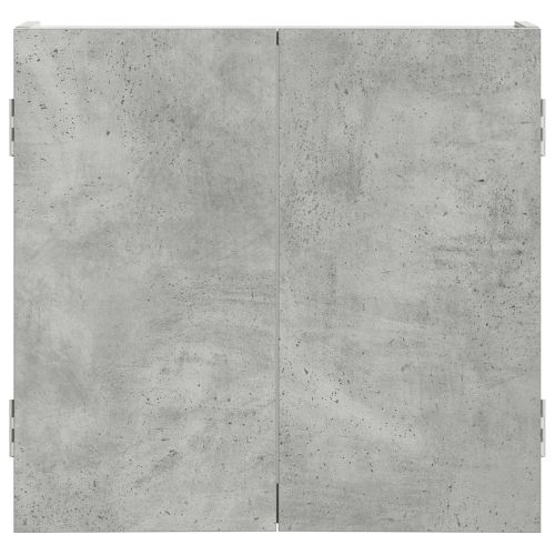 Кабинет за дартборд Бетонно сиво 56 x 12 x 53,5 см