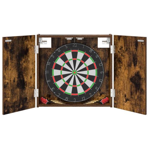 Кабинет за дартборд Опушен дъб 56 x 12 x 53,5 см