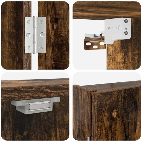 Кабинет за дартборд Опушен дъб 56 x 12 x 53,5 см
