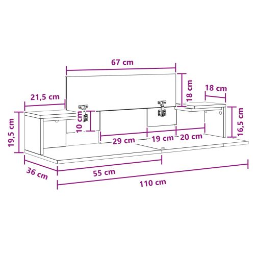 Студио бюро Сонома 110 x 36 x 19,5 см Инженерна дървесина