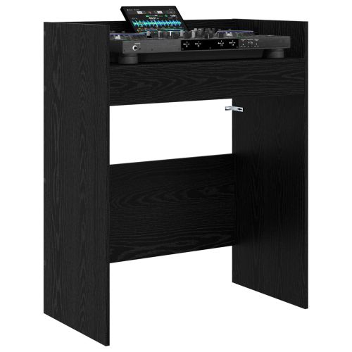DJ маса Черен дъб 82 x 45 x 102 см Инженерна дървесина
