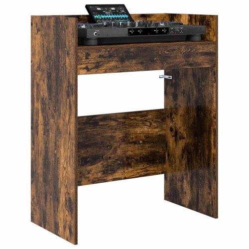 DJ маса Опушен дъб 82 x 45 x 102 см Инженерна дървесина