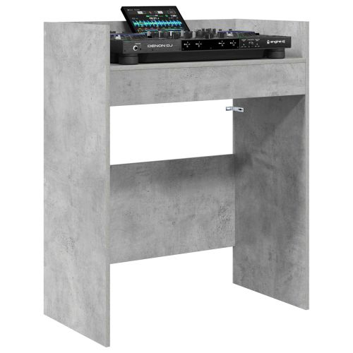 DJ маса Бетонно сиво 62 x 45 x 102 см Инженерна дървесина