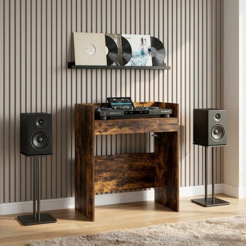 DJ маса Опушен дъб 62 x 45 x 102 см Инженерна дървесина