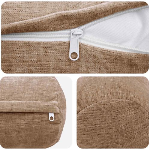 Калъфка за възглавница 6 бр. HEERLEN Кафяво Ø 15 x 40 см