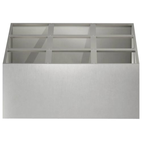Градинска саксия Сребристо 100 x 100 x 50 cm Неръждаема стомана